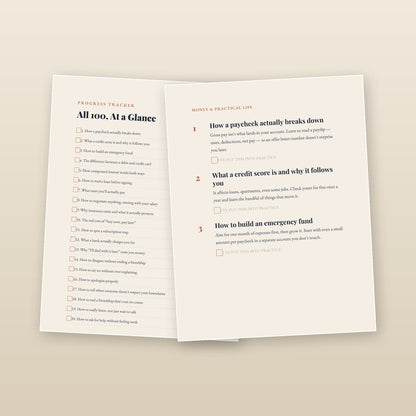 100 Things No One Taught You Before You Turned 18 — A Life Skills Handbook (Digital Download)