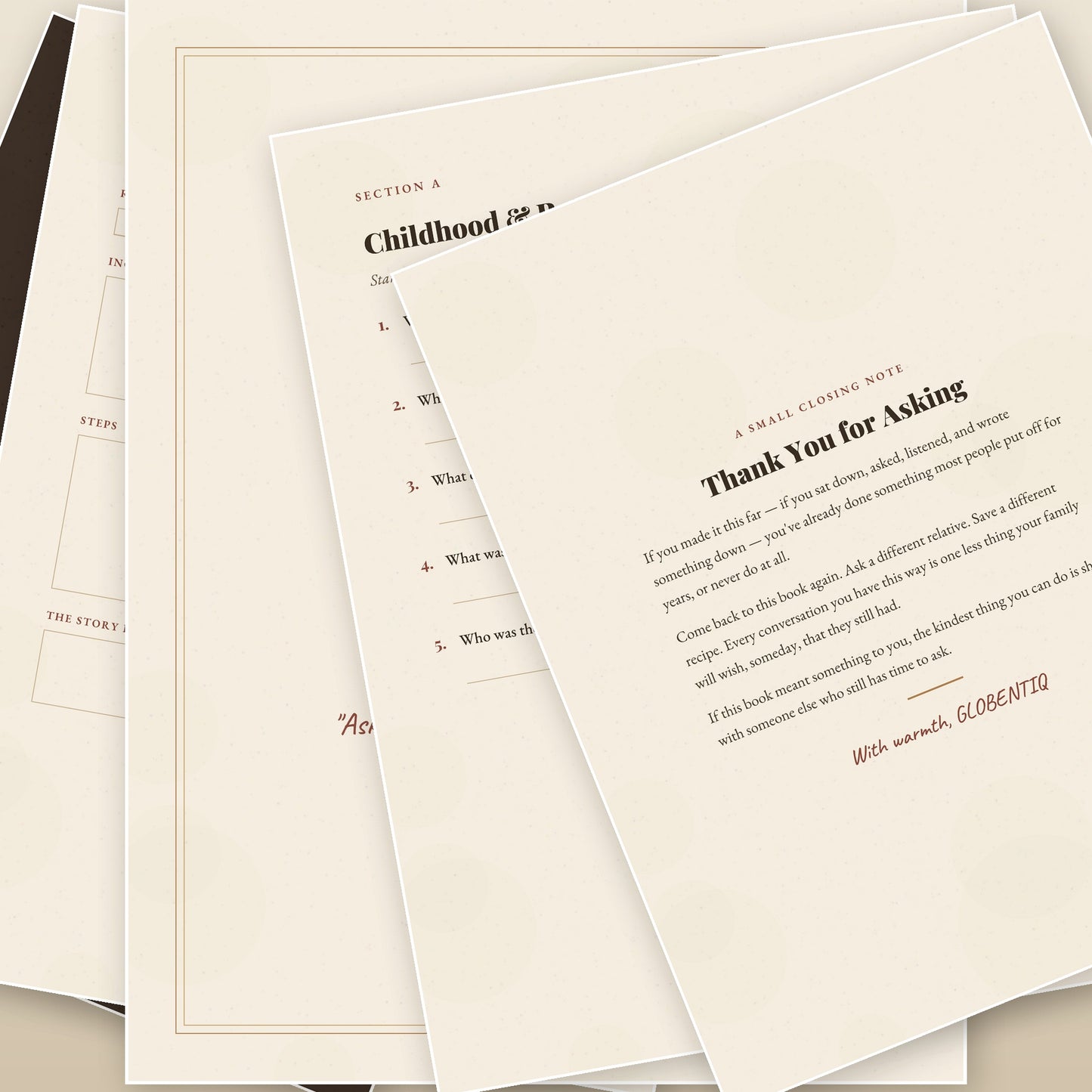 Before It's Too Late — Family Recipe & Memory Keepsake (Digital Download)