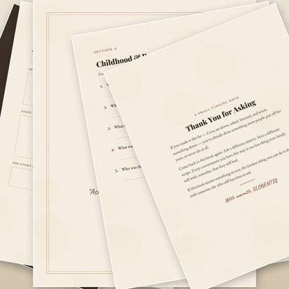 Before It's Too Late — Family Recipe & Memory Keepsake (Digital Download)