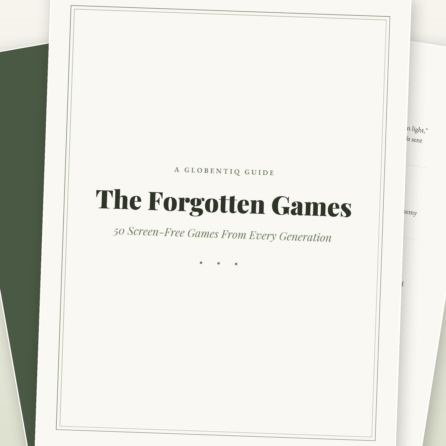 The Forgotten Games — 50 Screen-Free Games From Every Generation (Digital Download)